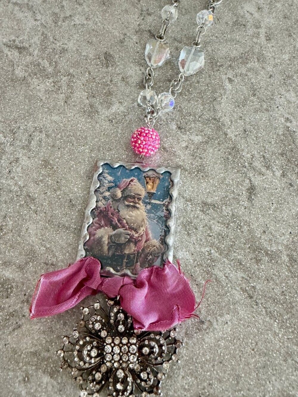 Santa Lantern Necklace